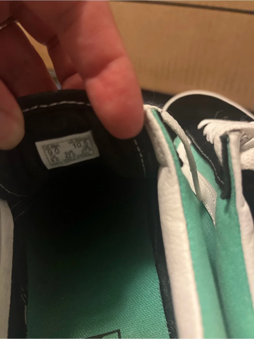 Vans Old Skool Mint and Black Canvas Sneakers